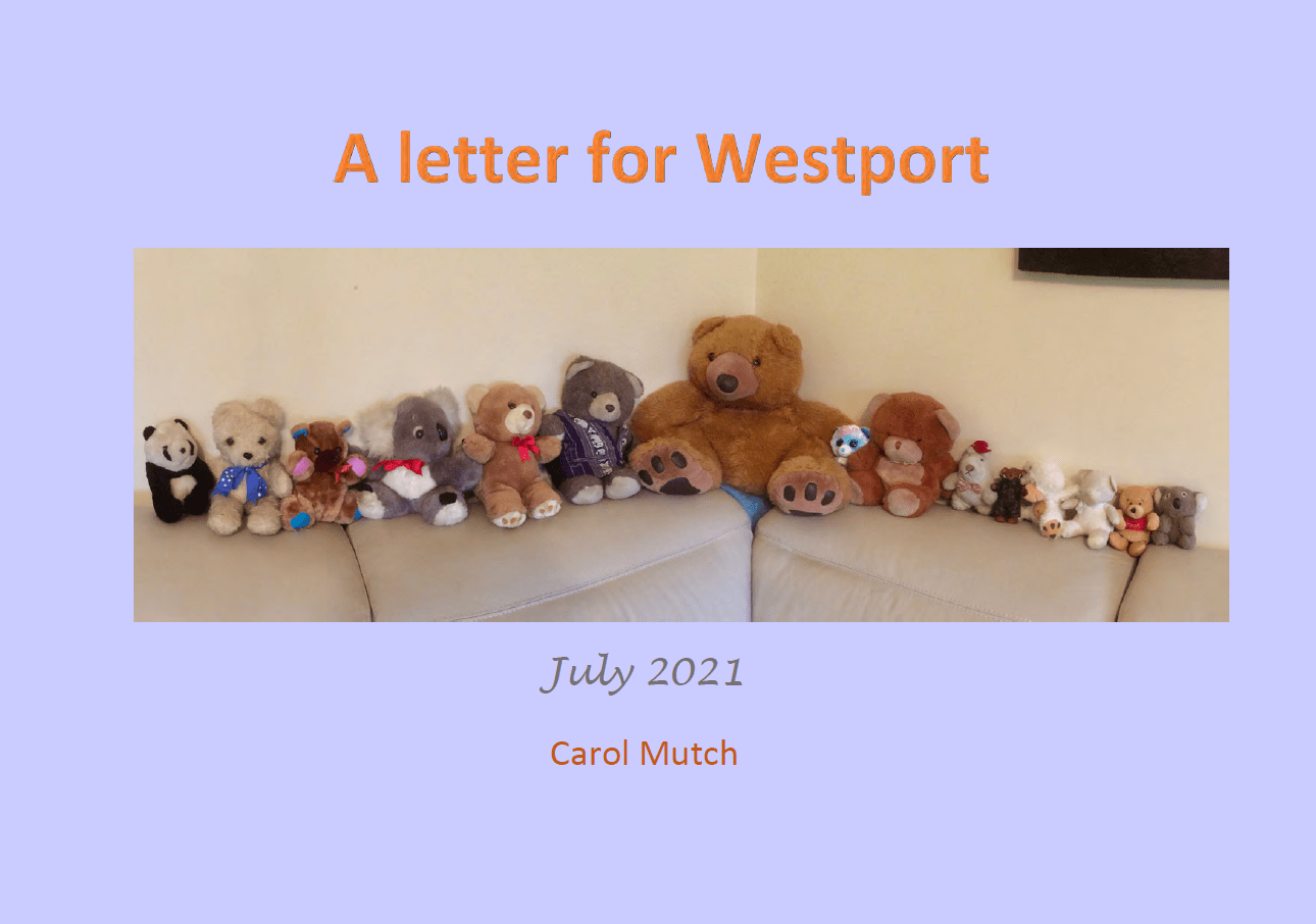 A letter for Westport book cover page
